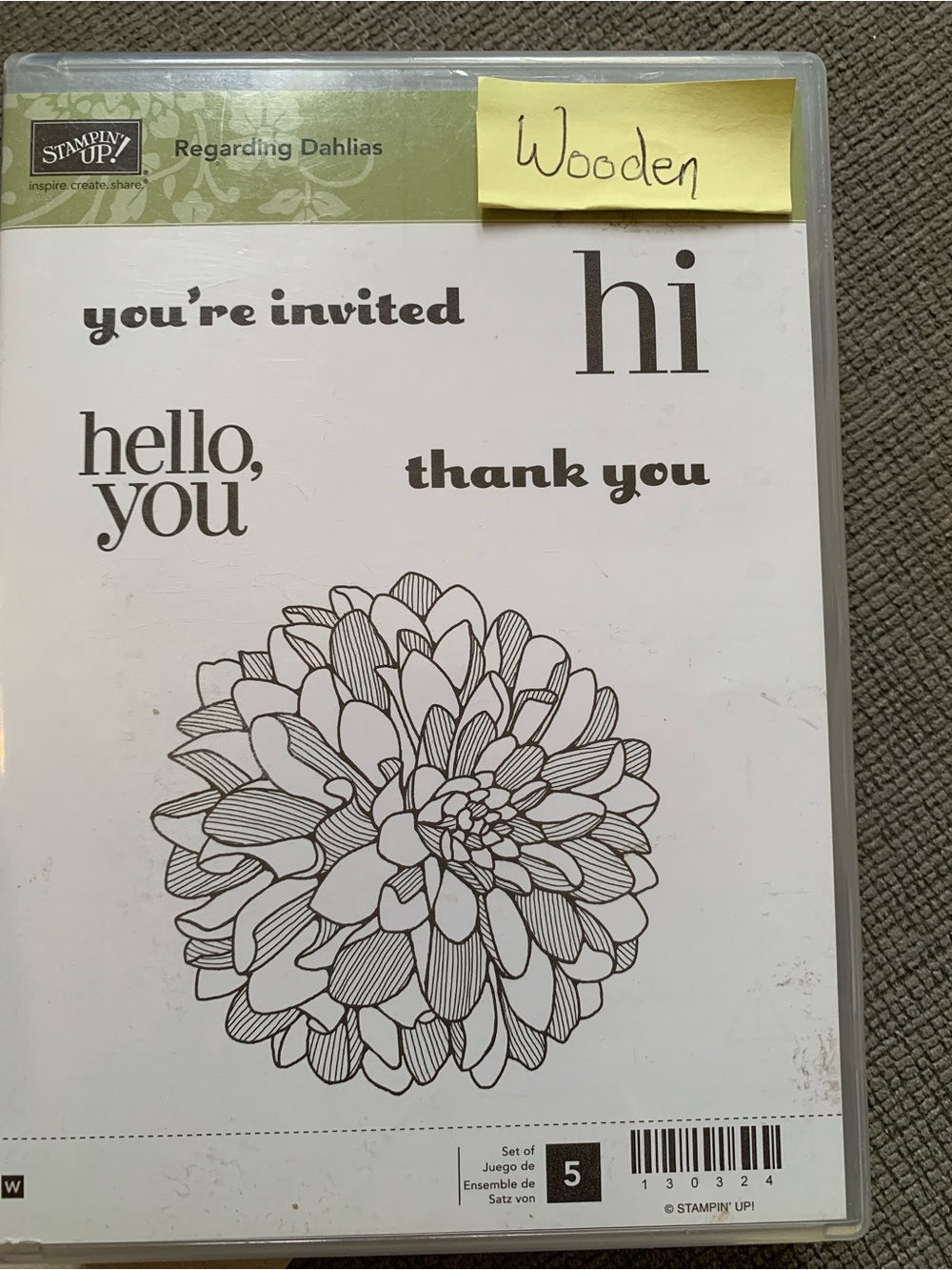 Stampin' Up! Regarding Dahlias Wooden Stamp Set